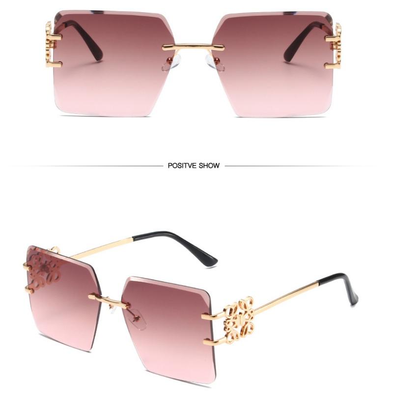 Жен. Очки Защита от солнца Защита от ультрафиолета Мода Личность Ретро Художественный Уличный снимок Вогнутая форма Путешествия Солнцезащитные очки без оправы с китайским узлом