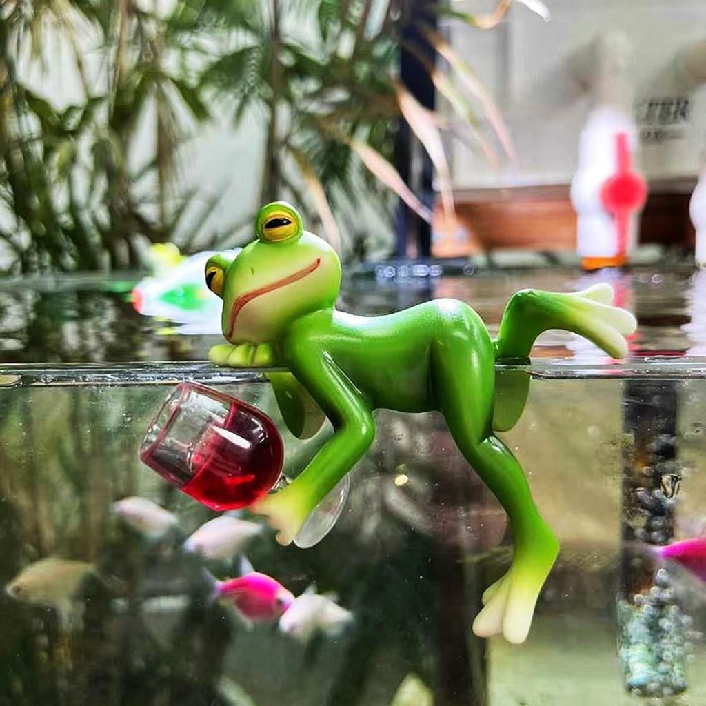Funny Drinking Frog Statue Flower Pot Hugger Resin Hanging Frog Figurine Planter Pot Decorations for Home Garden Fence Balcony Patio Lawn Yard