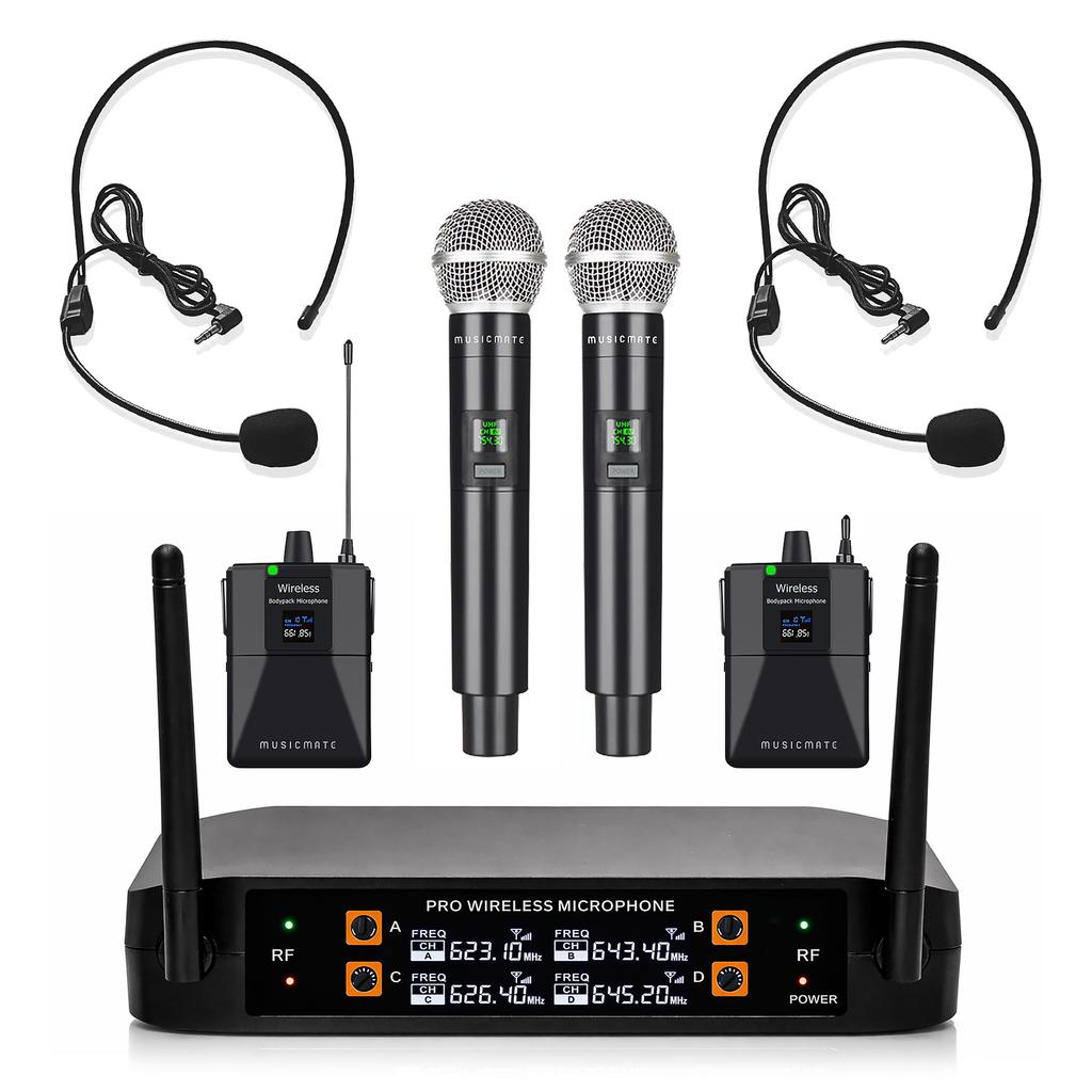 MusicMate MM-550 VocalSound Wireless Microphone Set