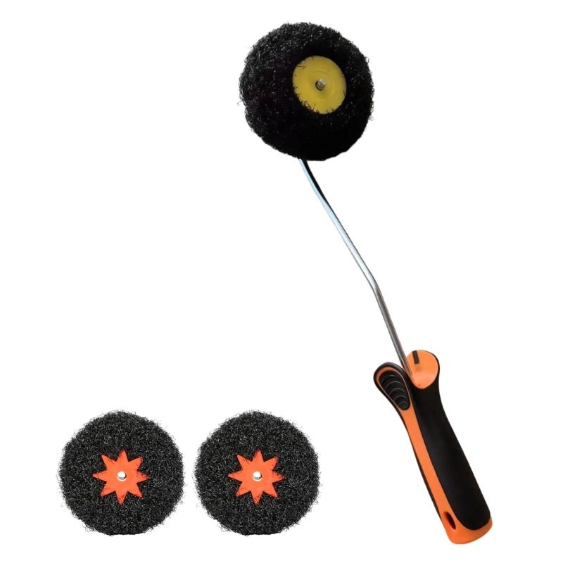Drywall Corner Compound Roller Shed Resistant Corner Drywall Mud Roller Edge Paint Brush For Professional Mudding