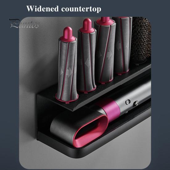 Настенная стойка для хранения фена для волос, прочная, несущая, простая в установке, многофункциональный выпрямитель для ванной комнаты, органайзер для инструментов для волос