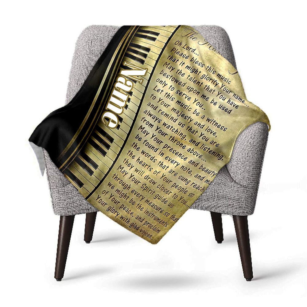 Musician Prayer Home Customize Your Name Blankets Comfortable Soft Lightweight Allseason Multipurpose Blanket For Picnics Sofas Offices Beds Living