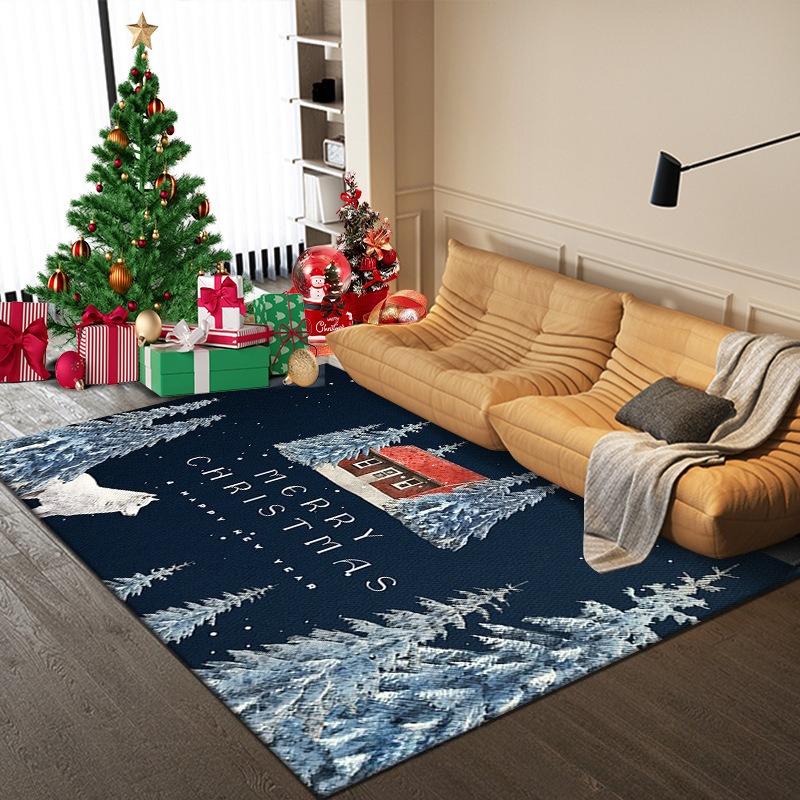 Christmas Children Room Carpet Living Room Decoration Sofa Area Rugs Creative Kid Bedroom Cloakroom Non-slip Floor Mats Washable