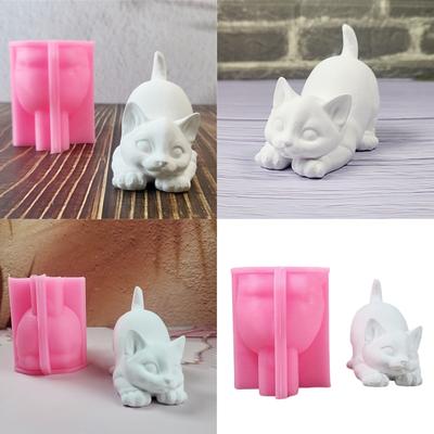 Кошки, котята, животные, силиконовые формы для свечей, мыла, конфет, шоколада, цемента, гипса, силиконовые формы для украшения дома