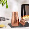 Copper Designer Copper Water Bottle | Pitchers | Water Jug | Bedroom Jar | Bedside Bottle Carafes with Tumbler/Glass with Lid 1250 ML (Hammered)
