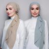 Big Size Long Hijab Premium Heavy Chiffon Scarf Malaysian Muslim Hijab Long Shawl Plain Wraps Tudung Bawal 2M*72CM