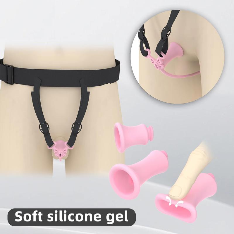 Butterfly Chastity Cage Anti-off Device Lock FUFU Clip Auxiliary Belt Chastity Lock Device Sissy Sex Toys Men Urethra Catheter