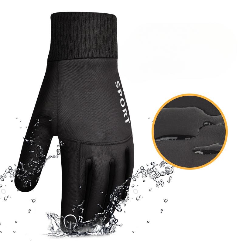 Outdoor Cycling Warm Gloves for Winter Men and Women Long Finger Sports Plus Velvet Cold Proof Mountaineering and Skiing Touch Screen Gloves