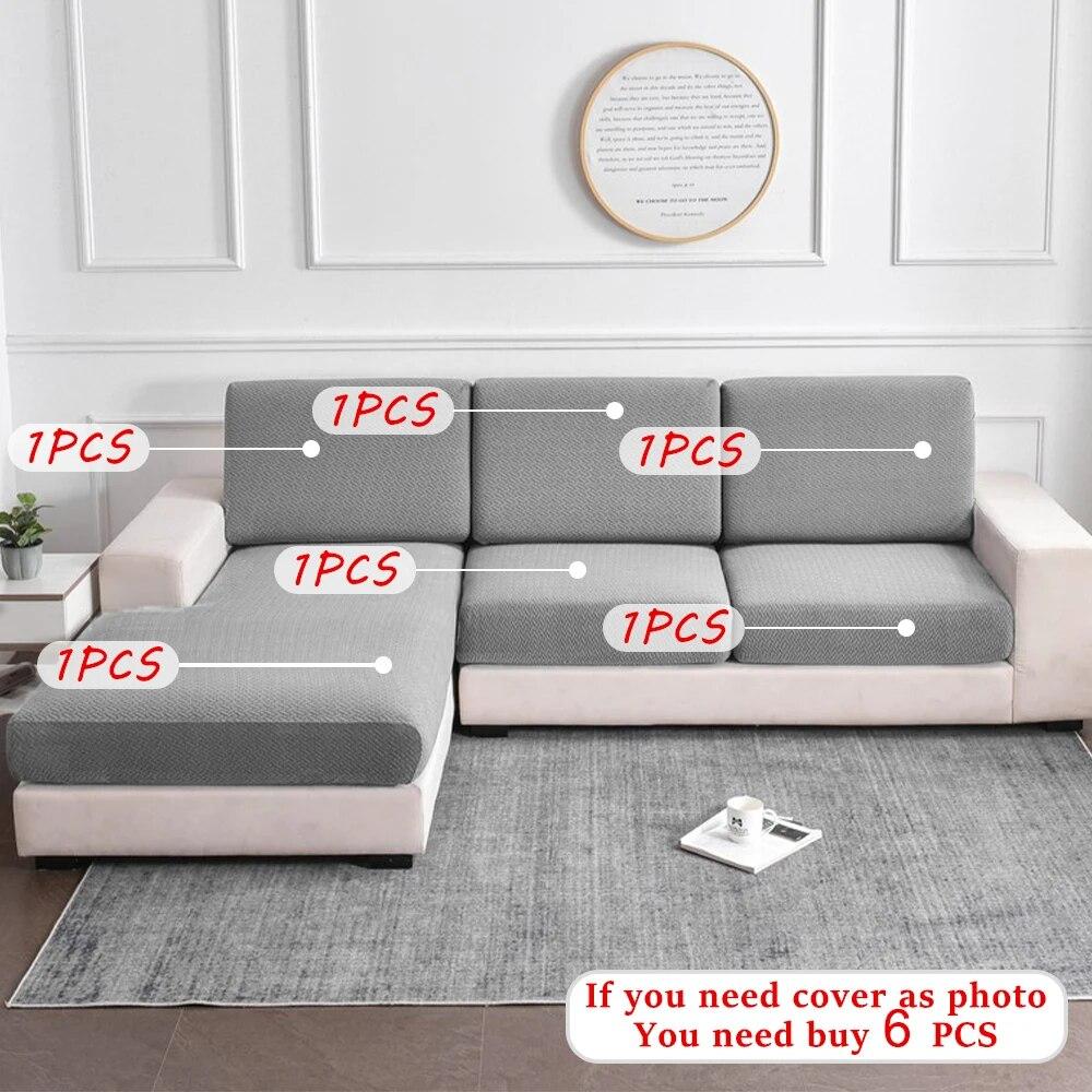 Жаккардовые толстые чехлы для диванов, однотонные чехлы для диванных подушек, эластичные защитные чехлы для мебели, чехлы для диванов в гостиной, съемные пылезащитные чехлы