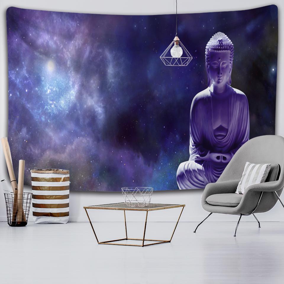 Индийская статуя Будды, древний буддийский гобелен, гостиная, спальня, настенная медитация, психоделическая йога, настенный подвес в богемном стиле