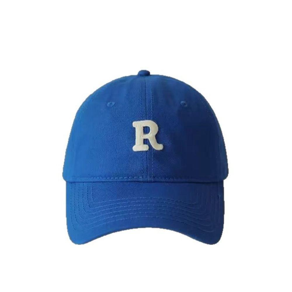 Retro Letter Baseball Hat Letter R Sun Hat Retro Embroidery Baseball Cap Men