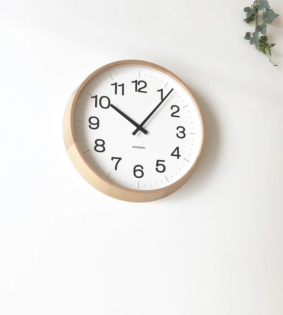 KATOMOKU Muku Clock 16 LL Natural km-116NARCS 392mm