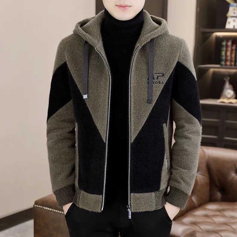 Men's Korean Style High-End Woolen Hooded Coat: 2023 Autumn/Winter Casual Windbreaker