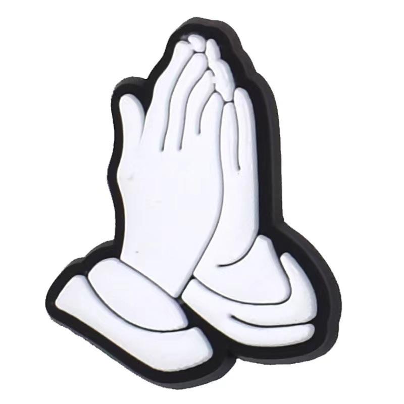 Мода 12 шт. Различные модные жесты ПВХ подвески для обуви DIY булавки забавная ручка форма сандалии верхние аксессуары обувь пряжки украшения