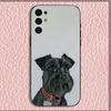 Мультяшная собака Шнауцер Чехол для телефона Samsung S25, S24, S21, S22, S23, S30, Ultra, S20, Plus, Fe, Lite, Note, 10, 9, 5G Черный Чехол