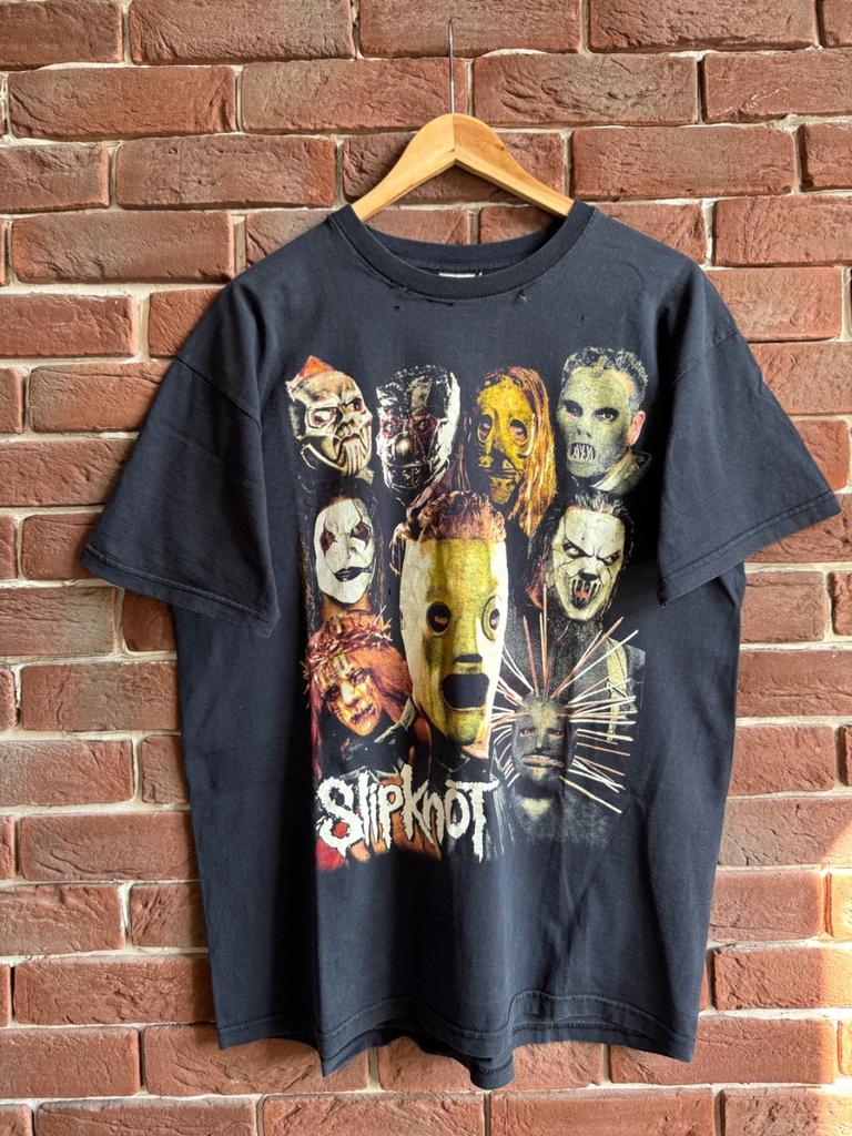 Редкая винтажная футболка Slipknot 00-х Numetal Band Tee Y2K L Унисекс