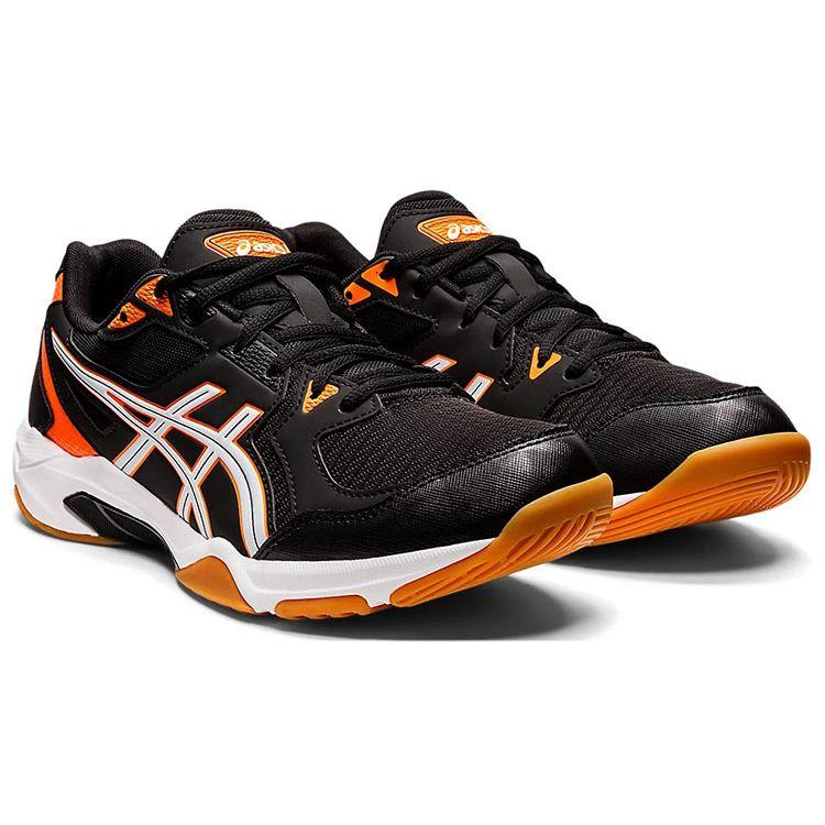 Asics Кроссовки для зала GEL ROCKET 10 2E Широкие Черный Шокирующий Оранжевый 1071A081-011