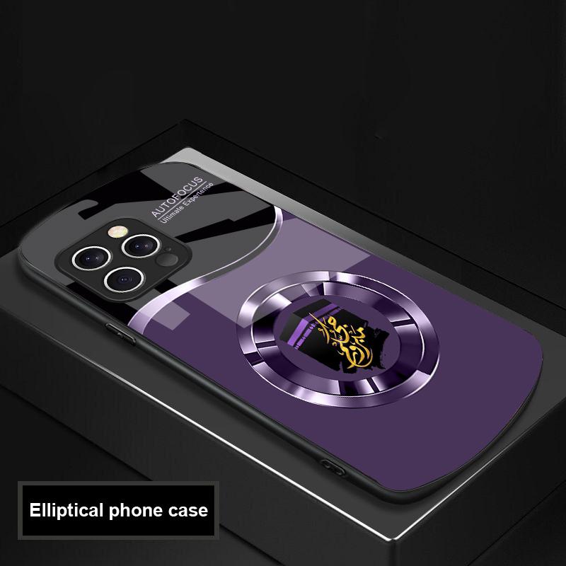 Черный Круглый Текст Для IPhone 16 Pro Max 15 Pro 14 13 12 Mini 11 XS Max XR 7 8 Plu SE 2022 Эллиптический Стеклянный Чехол для Телефона