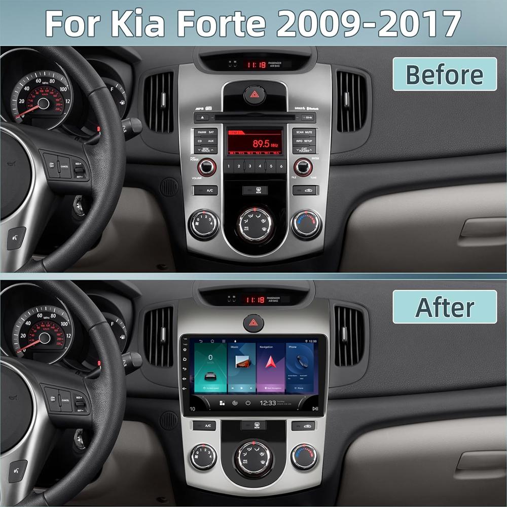 Автомобильное радио Carplay для kia Forte 2009-2017 белый навигация GPS Android Auto мультимедийный плеер стереосистема WiFi BT No 2din 4G