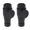 2PCS 13 Pin Euro Plug Waterproof Plastic Copper Injection Molded Trailer Electric Socket Plug