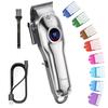 Electric Trimmer LCD Digital Display Cordless Haircut Kit with Professional Barber-Grade Cutting for Precision Shave Styling