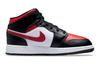Jordan Air Jordan 1 Mid Черный Огненно-красный GS 554725-079