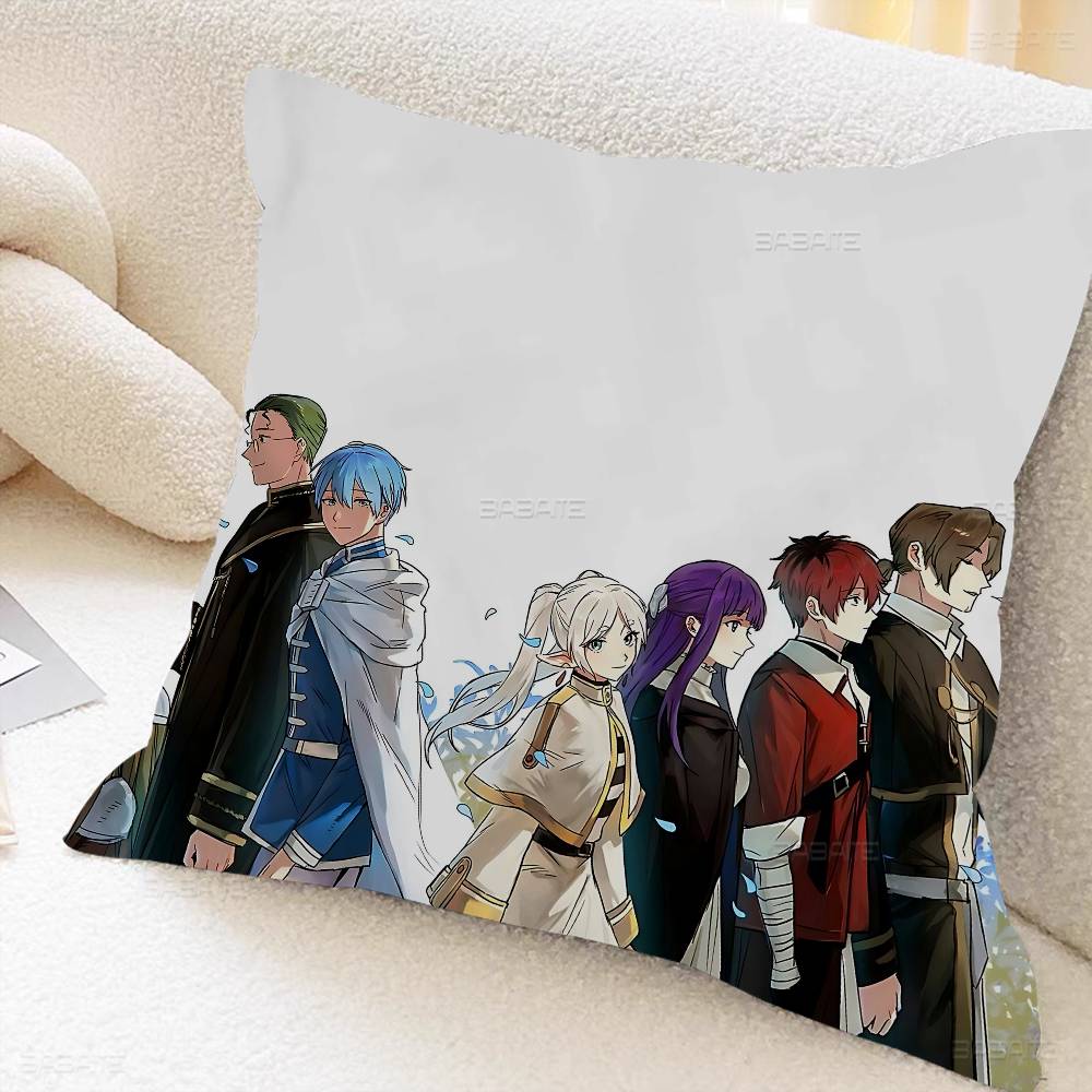Hot Japan Anime Frieren Decorative Room Aesthetics Pillow Case Home Decor Bedroom Sofa Bed Couch Pillow Cover x