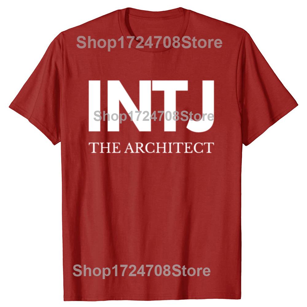 Смешные футболки с графикой INTJ Архитектор Мужские Женские Мода Повседневная Футболка 100% Хлопок Свободный Оверсайз Футболка с Архитектурой