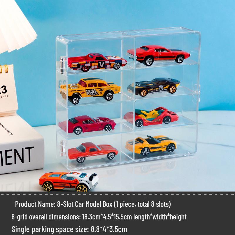 Шкаф для демонстрации и хранения игрушек Hot Wheels с отделениями - Прозрачный ящик для моделей маленьких машинок
