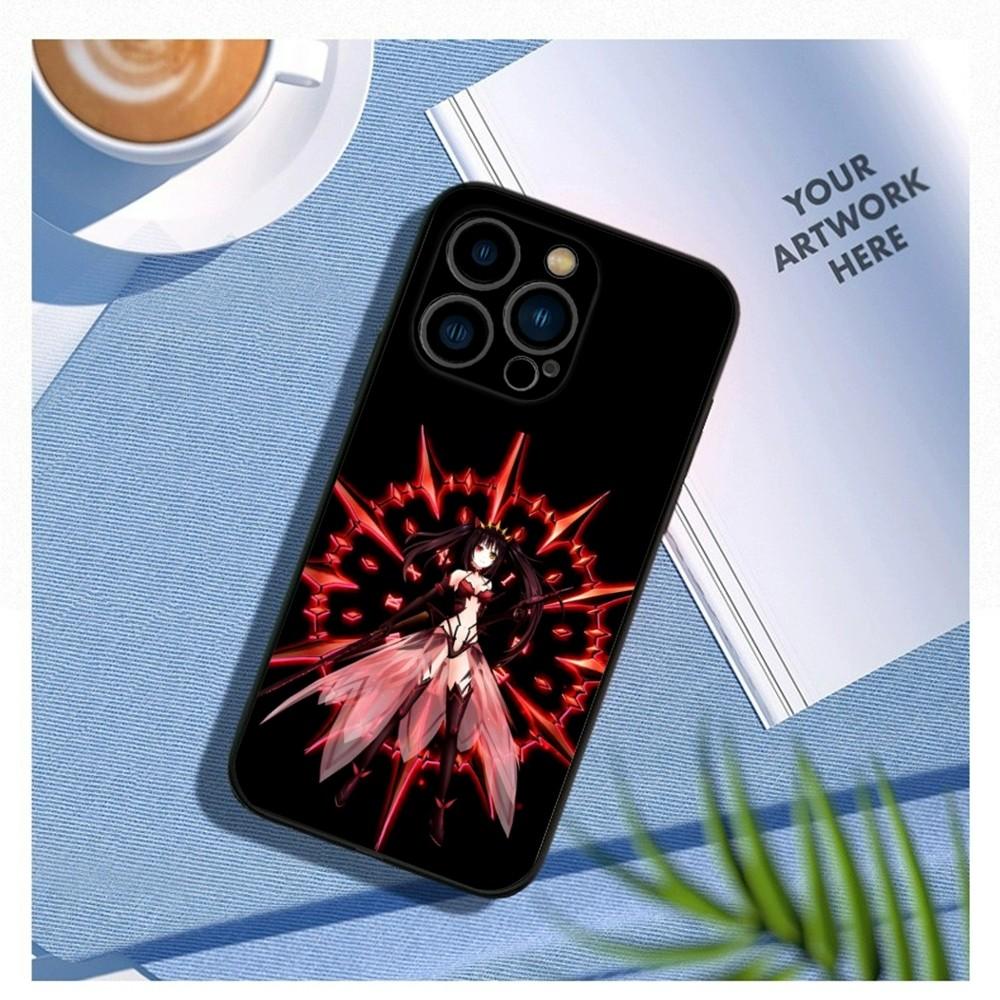 Чехол для телефона Date a live Токисаки Куруми Для iPhone 15, 14, 13, 12 Mini 11 Pro XR, X, XS, MAX 7, 8 Plus Силиконовый чехол Мягкий Черный
