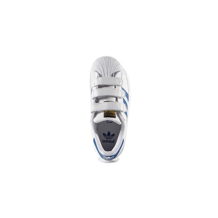 adidas Originals SUPERSTAR CF Низкие кеды для скейтбординга Детские Белый Синий Дети Возраст 3 7 Лет (унисекс) Детские скейтбордические кроссовки S74945