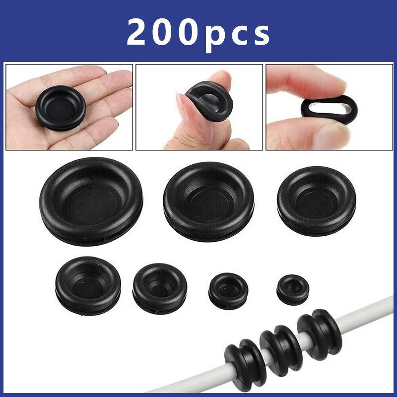 Rubber Grommet Ring Assortment Kit Ring Gasket Firewal Hole Plug Set for Cable Wire Electrical Plumbing Automotive Protection