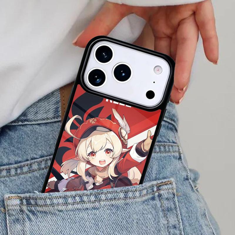 Чехол для телефона Qiqi Klee Genshin Impact для iPhone 17ProMax 12 13 14 15 16e 17 Pro Max Plus Air Cover