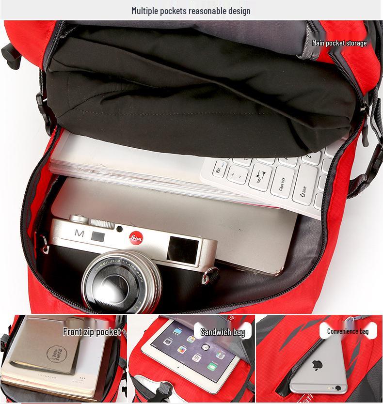 40L Lightweight Color Block Mountaineering Backpack for Women - Perfect for Short Trips & Outdoor Adventures