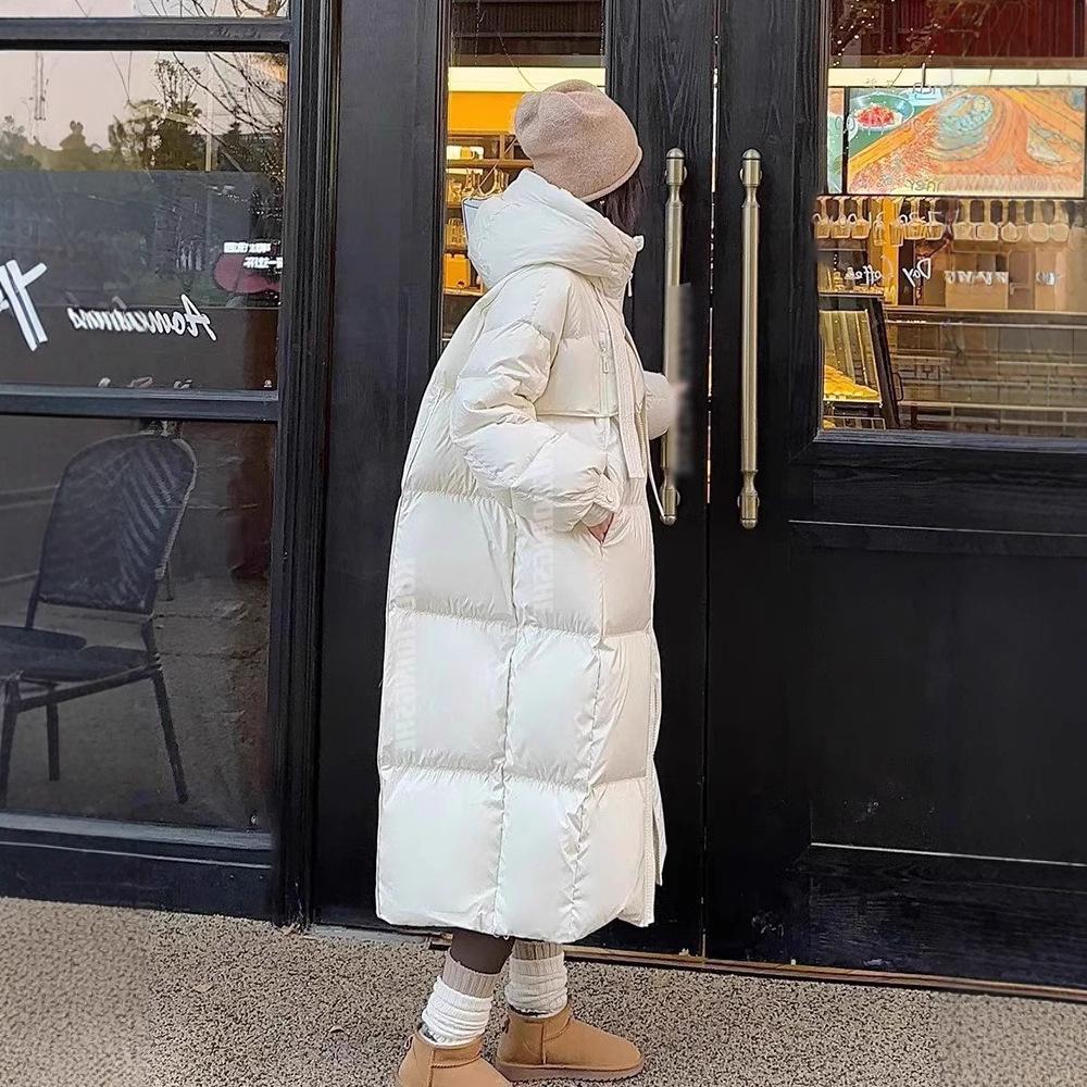 Женское зимнее утолщенное хлопковое пальто, женское новое длинное хлопковое пальто выше колена, свободное пальто в корейском стиле, хлопковая куртка