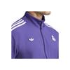 Adidas Originals Real Madrid Football Sports Casual Comfortable Classic Striped Retro Stand Collar Jacket Men Jacket Purple JF2582