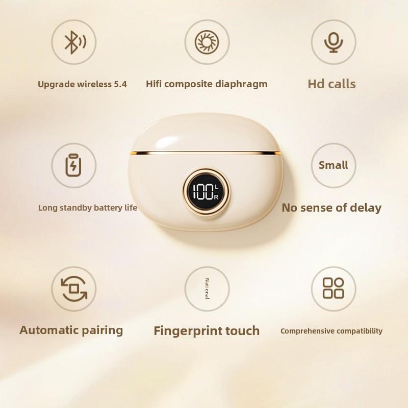 New Short-handle Bluetooth Earphones Wireless In-ear Ultra-long Endurance Earphones Reduce Noise