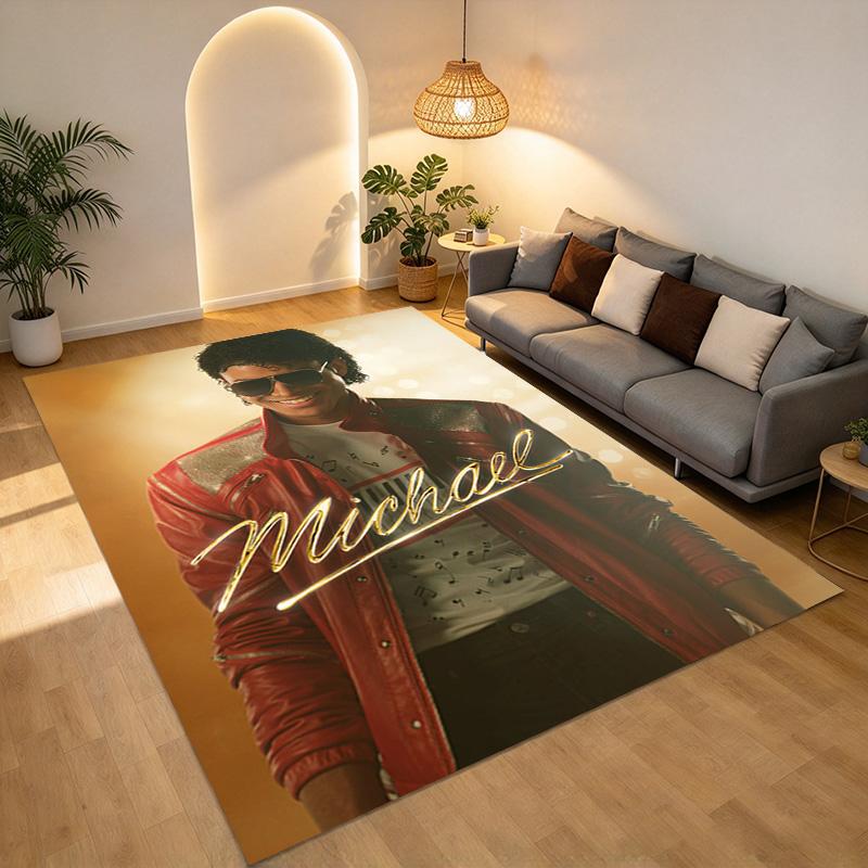 Michael Jackson Area Rug Carpet For Bedroom Game Playroom Living Room Nonslip Sofa Office Home Decor Doormat Christmas Gift C3163