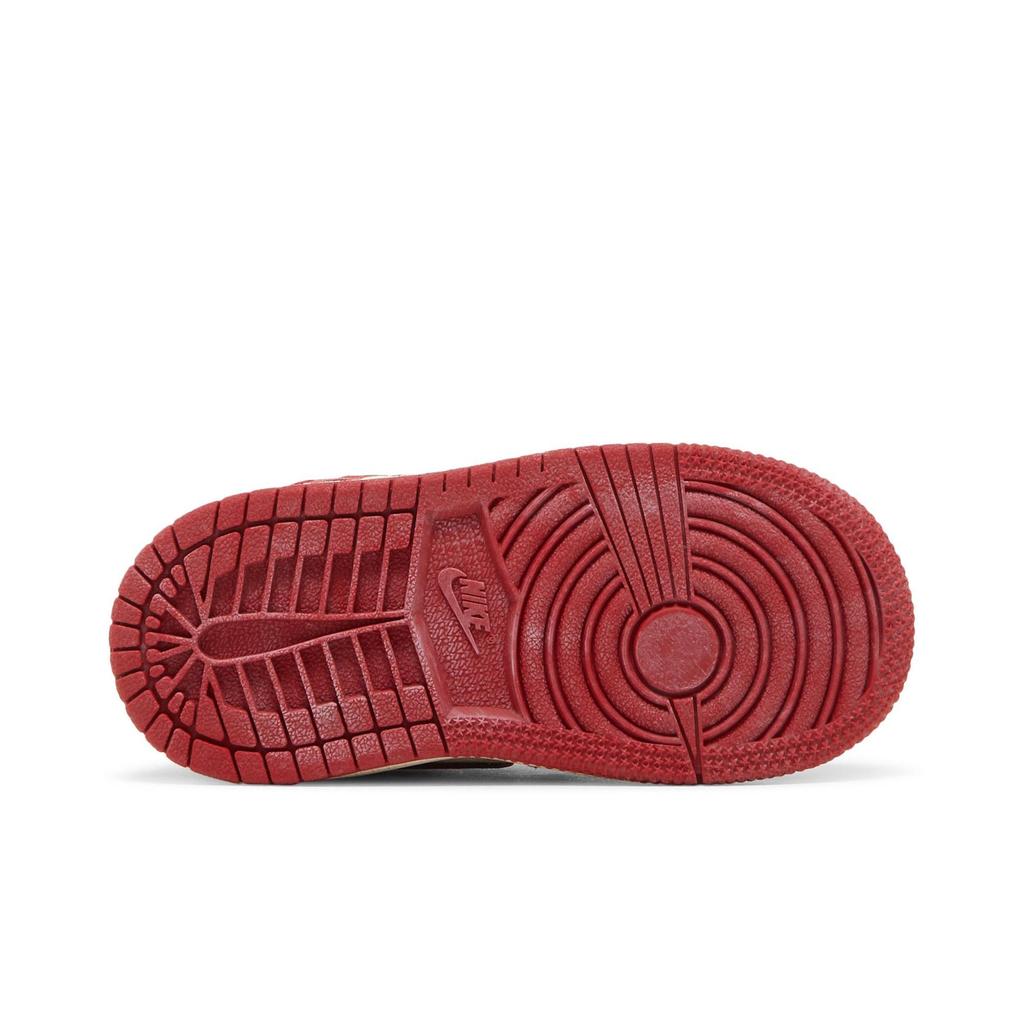 Air Jordan 1 Retro High OG Toddler 'Chicago Lost Found' (Unisex) Varsity Red / Black / Sail / Muslin Toddler Shoes FD1413 612