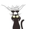 Scratch Cat Car Sticker Funny Black Cat Vehicle Bumper Decal Removable PVC Cat Sticker for Auto Truck Motorcycle Wall Window Refrigerator Cup Laptop