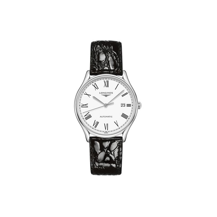 Longines Серия Lyre Автоматический Механический Механизм Классические Универсальные Модные Часы 38.5мм Белый Циферблат Корпус из Нержавеющей Стали Кожаный Ремешок L4.960.4.11.2