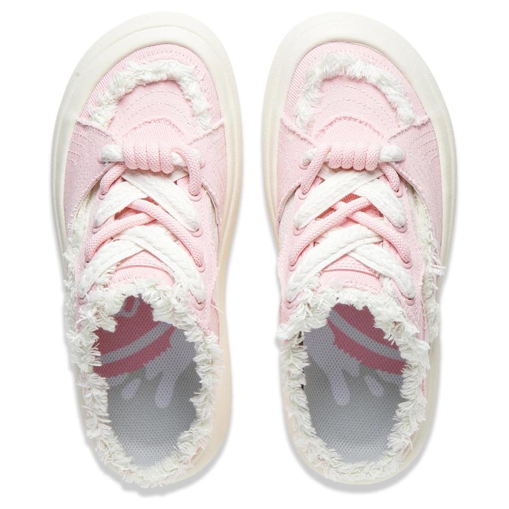 Li Ning Trendy Casual Non-Slip Shock Absorbing Low-Top Скейтерские Кроссовки Женские Кроссовки Розовые Белые AZGU014-6