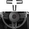 3Pcs Carbon Fiber Steering Wheel Cover Trim Replacement For Ford Mustang 2005-09
