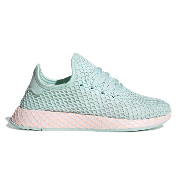 adidas Оригинальные кроссовки для бега Adidas Deerupt Runner J Дышащие Низкие Детские Зеленые Белые Подростковые CG6841
