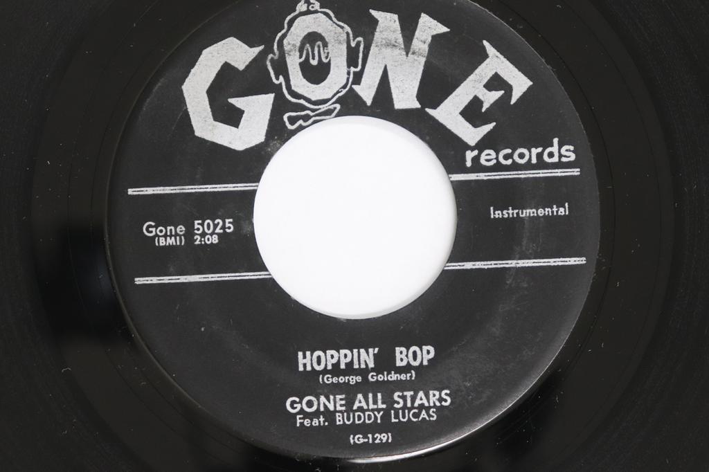 7inch Record GONE ALL STARS, BUDDY LUCAS - Hoppin' Bop / The Gee Gee Walk Gone5025 Gone Records 1958 US Rock Used