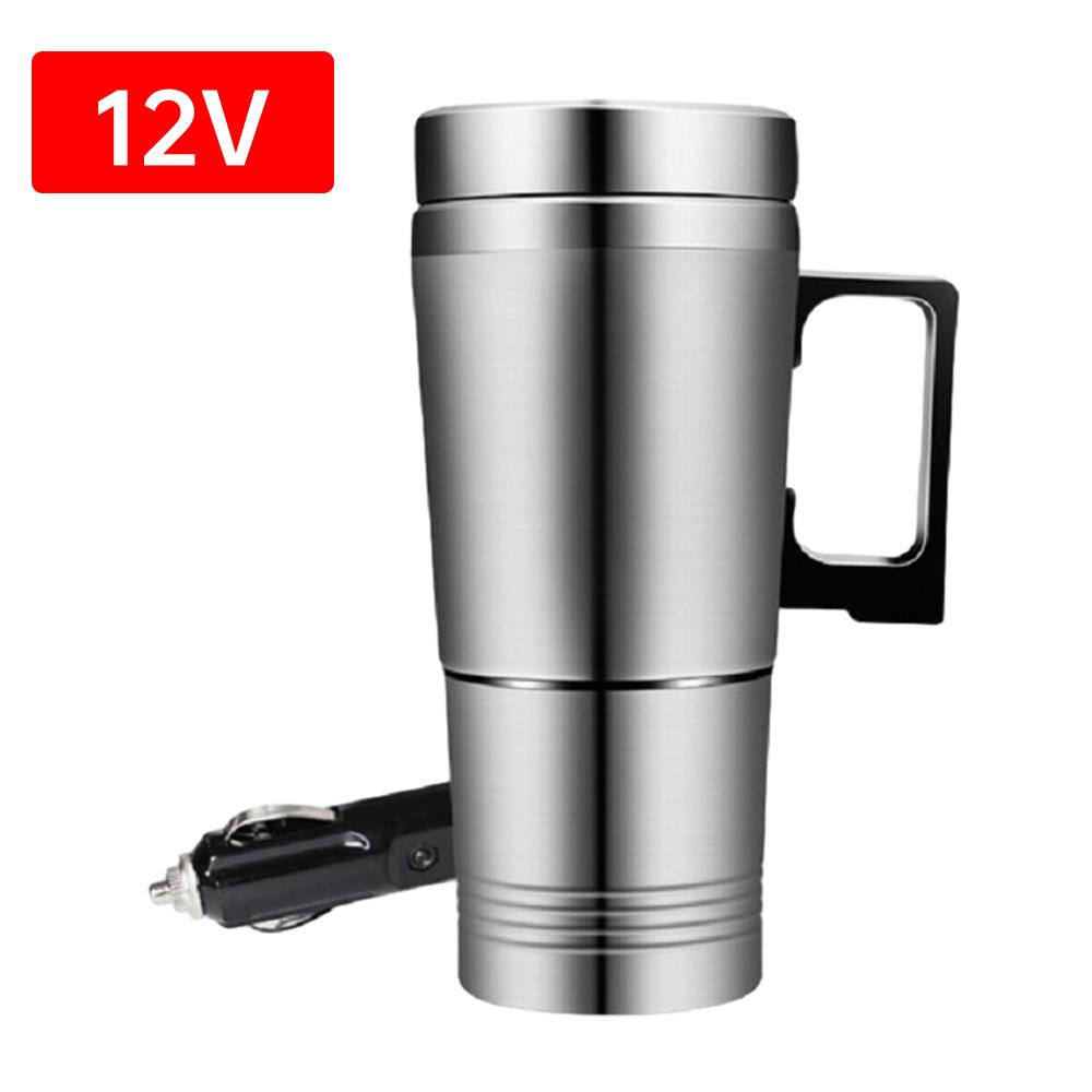 Автомобильный электрический нагревательный стаканчик Дорожный электрический чайник Электрический нагревательный автомобильный чайник 300 мл Вода Кофе Молоко Термокружка из нержавеющей стали
