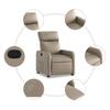 Relax Chair in Cappuccino Brown Artificial Leather
