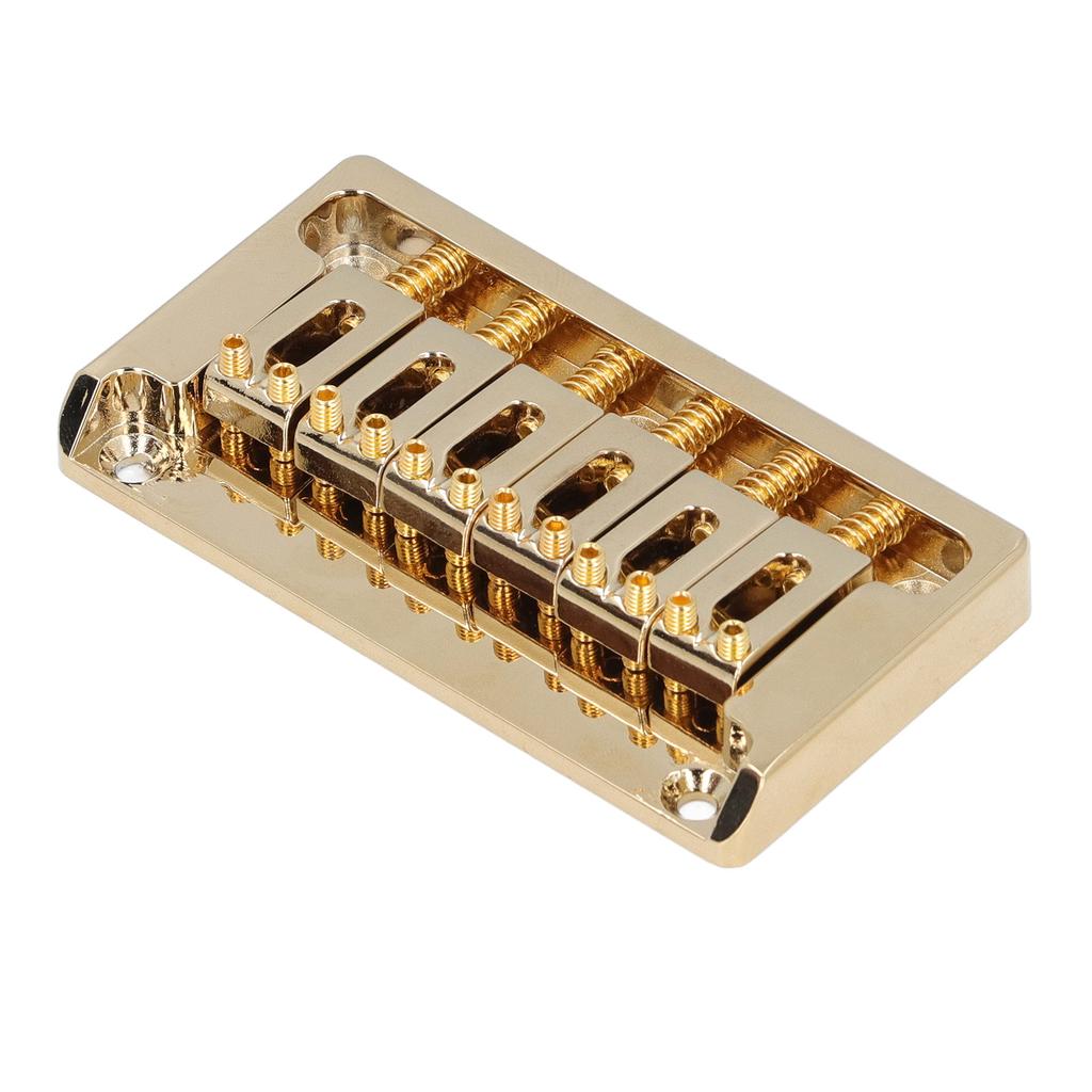 Комплект бриджа для 6-струнной электрогитары, латунный, сквозной, без тремоло, гитарный бридж с ключом для St