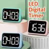 Digital LCD Kitchen Timer with On/off Switch, Mute and Loud Alarm, 24-hour Clock, Children, Teachers, Kitchen