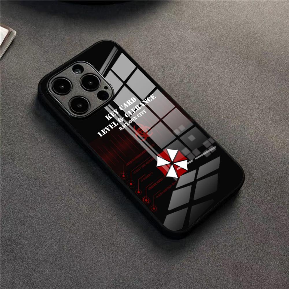 Чехол для телефона Umbrella Corporation для 17 Pro Max IPhone 16 Pro 14 12 11 13 Mini X XR XS 15 Plus SE Стеклянная крышка
